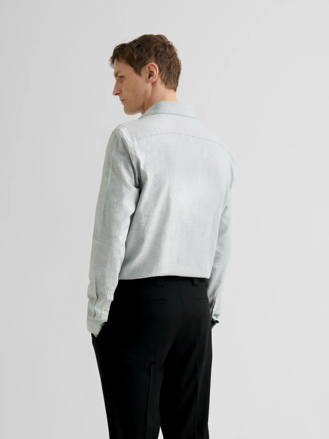 Chemise slim en coton chiné - Image 2