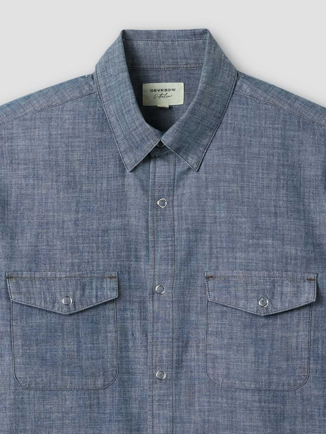Chemise slim chiné - L'atelier - Image 6