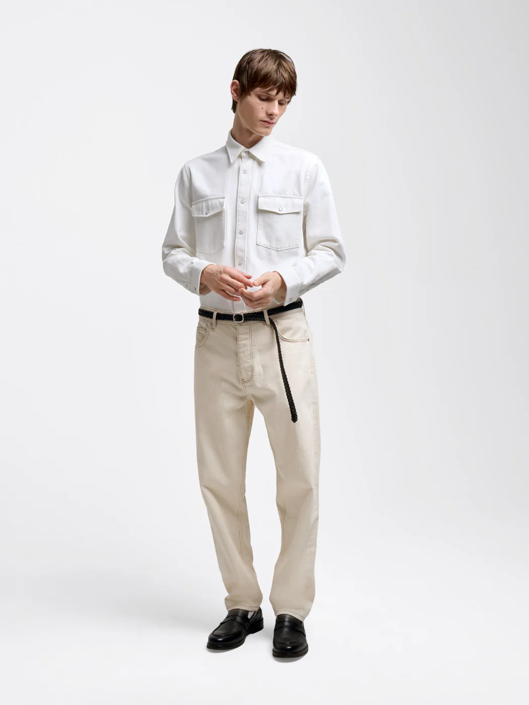 Chemise regular en coton - L'atelier - Image 4