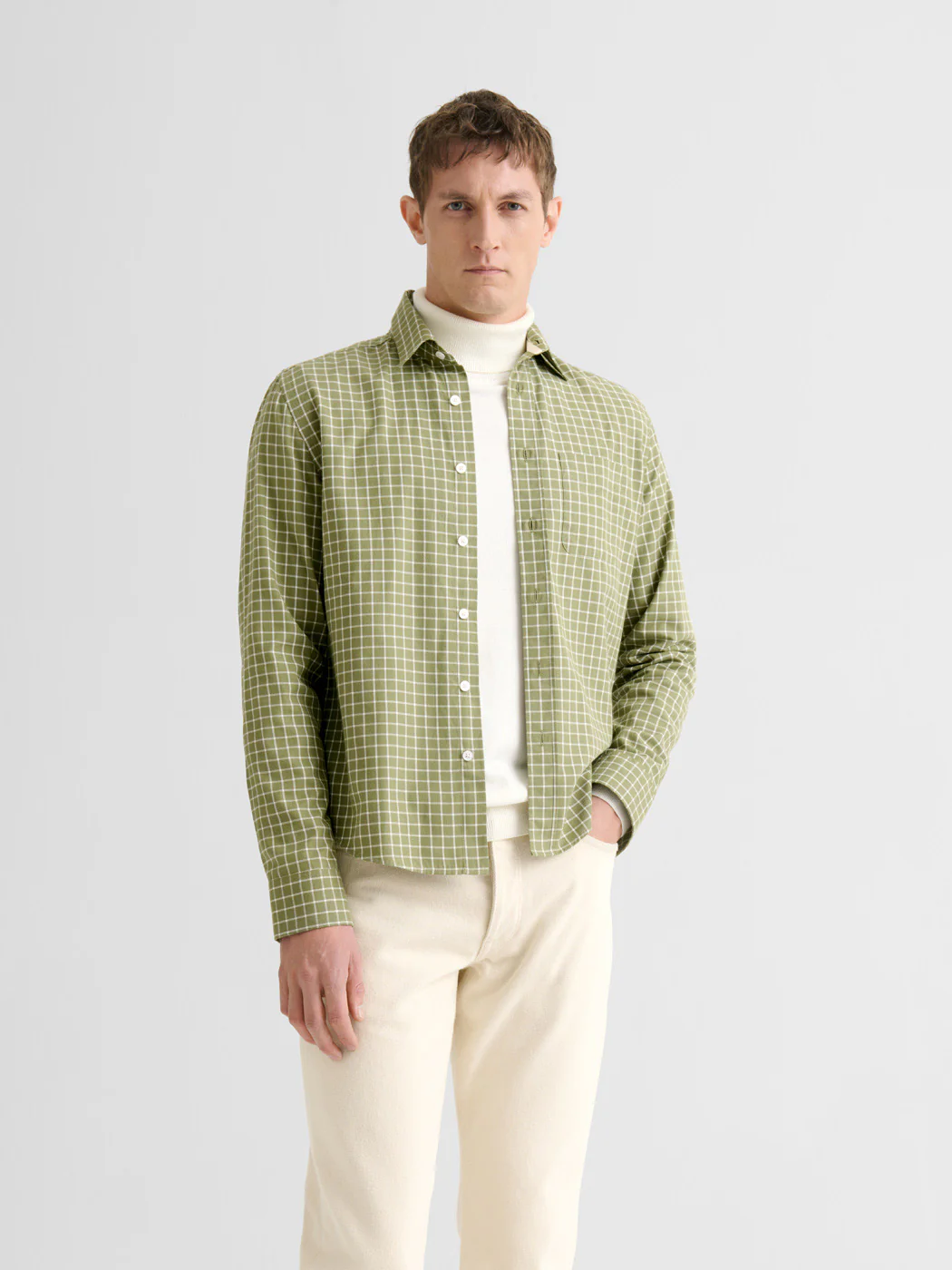 Chemise regular Ă carreaux