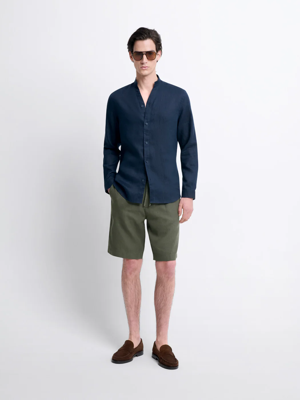Chemise slim en lin - Image 4