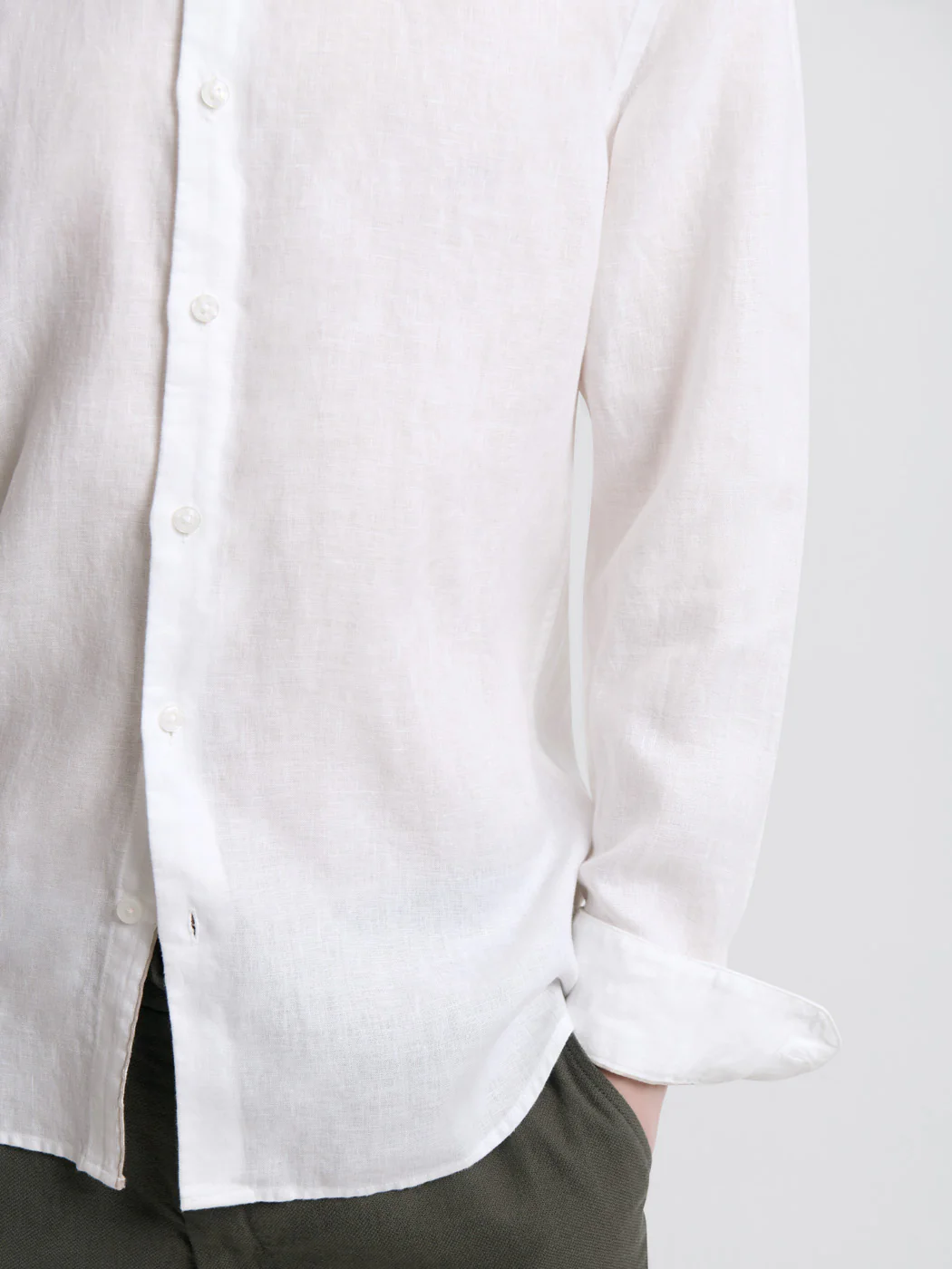 Chemise slim en lin - Image 5