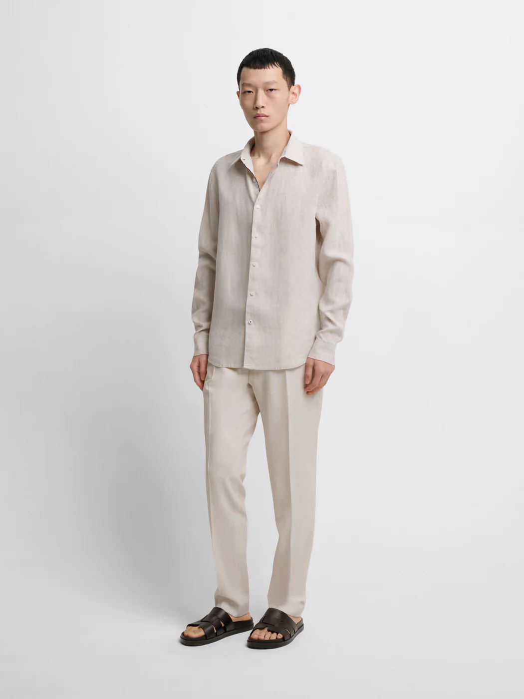 Chemise slim en lin - Image 4