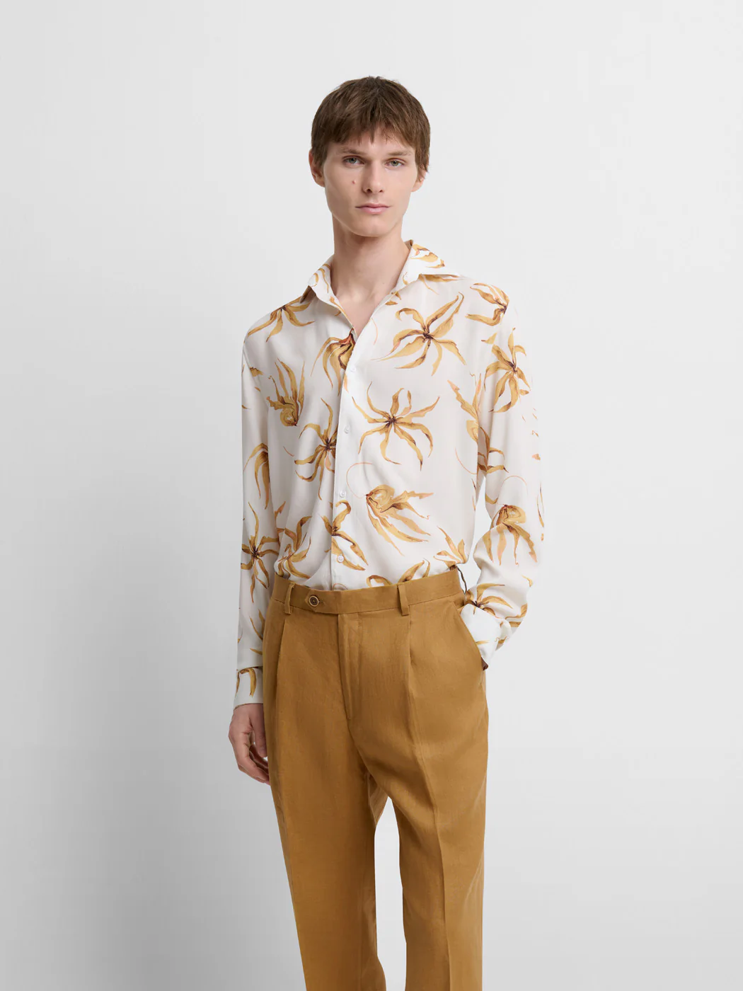 Chemise slim fleurie