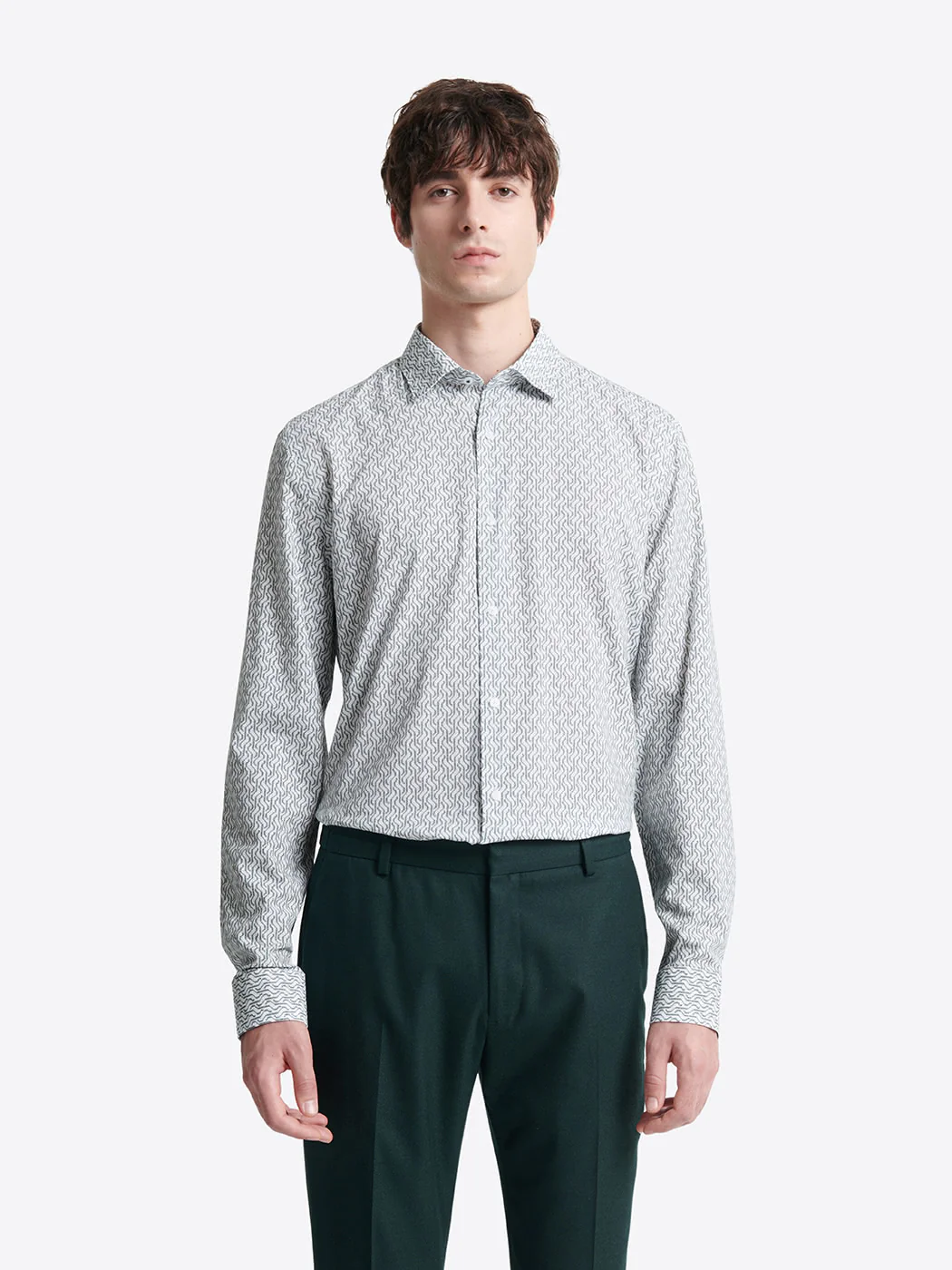 Chemise slim Ă motif