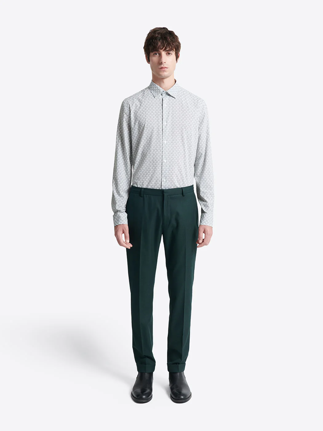 Chemise slim Ă motif - Image 4