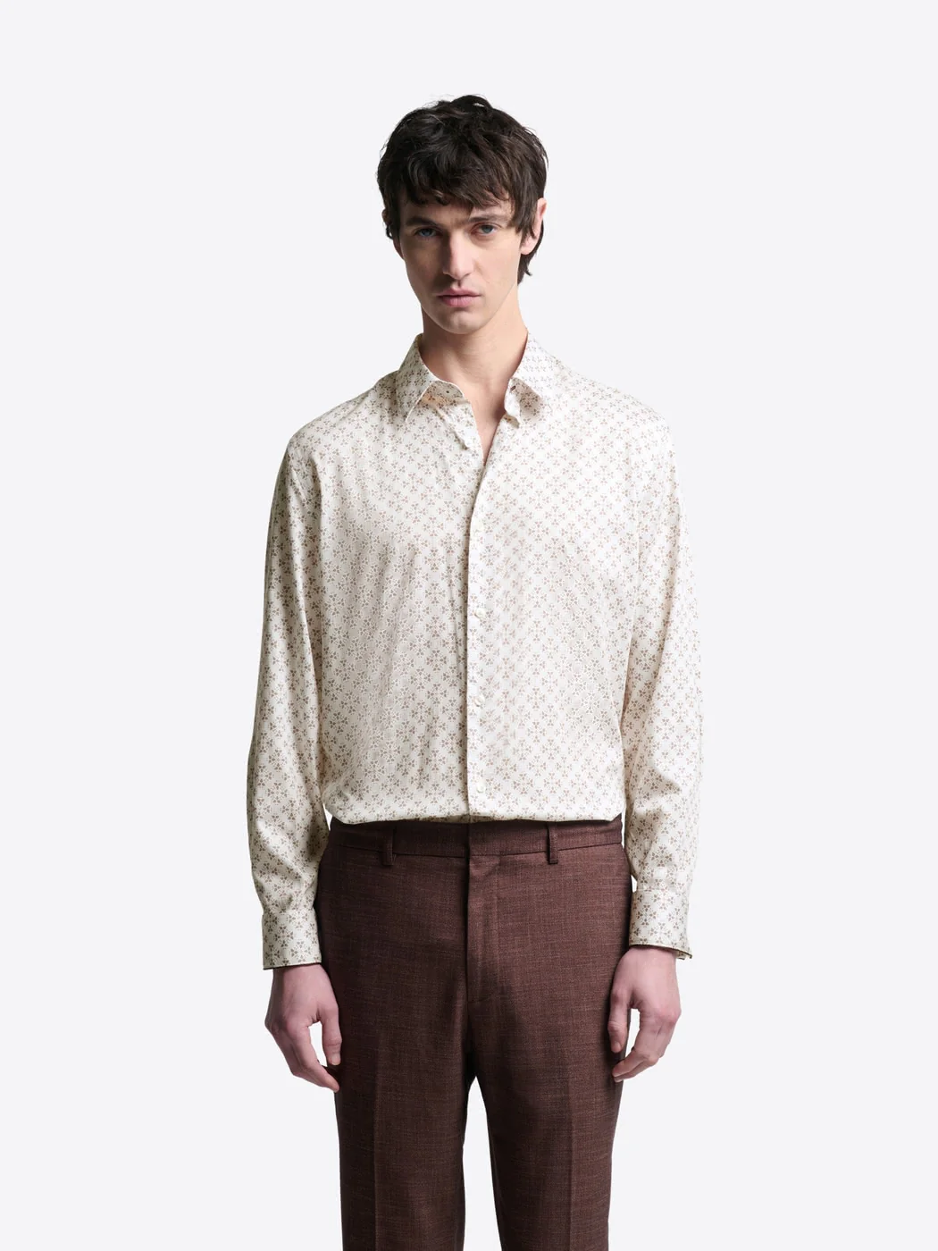 Chemise slim Ă motif