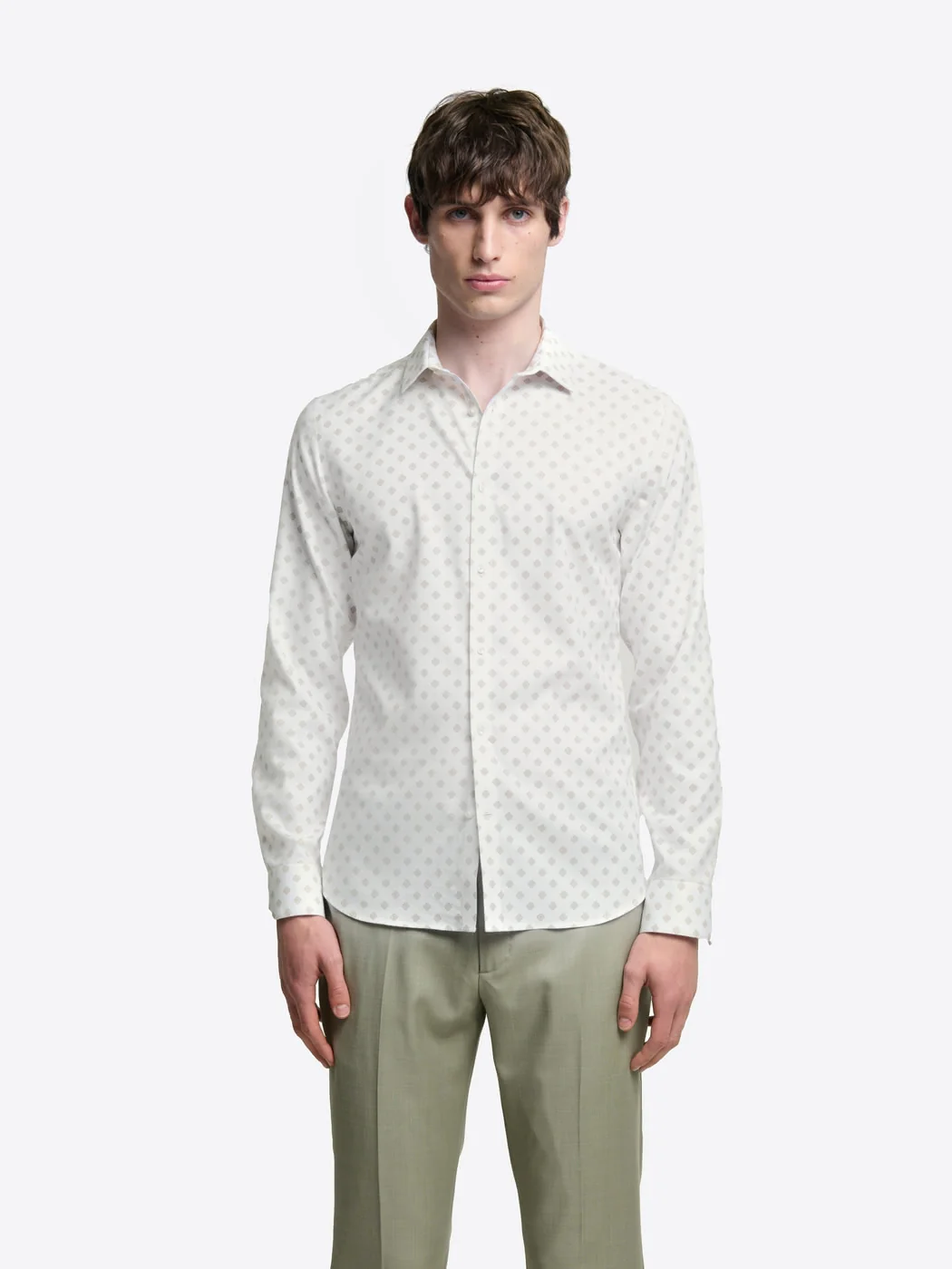Chemise extraslim en coton double retors