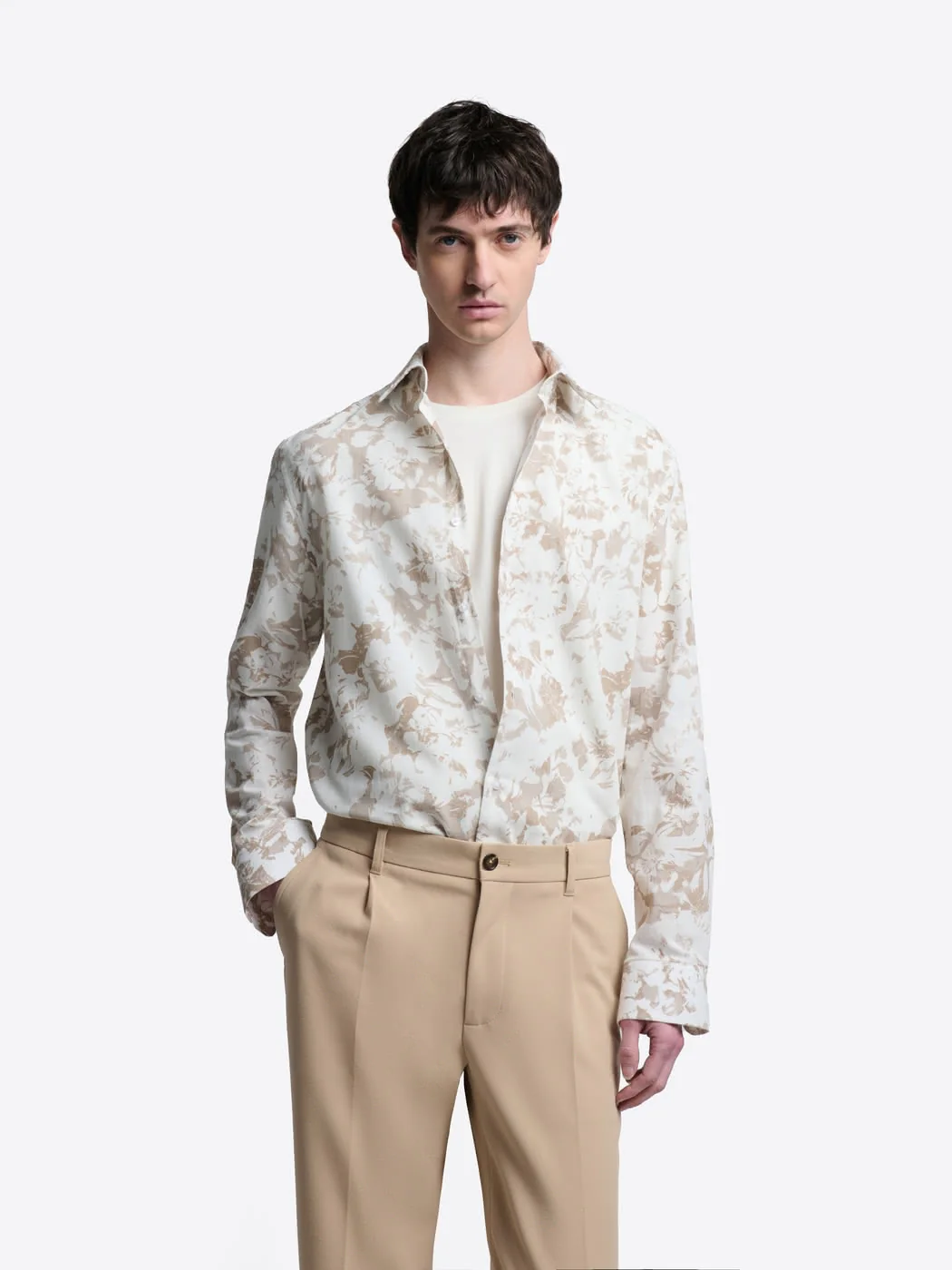 Chemise slim fleurie