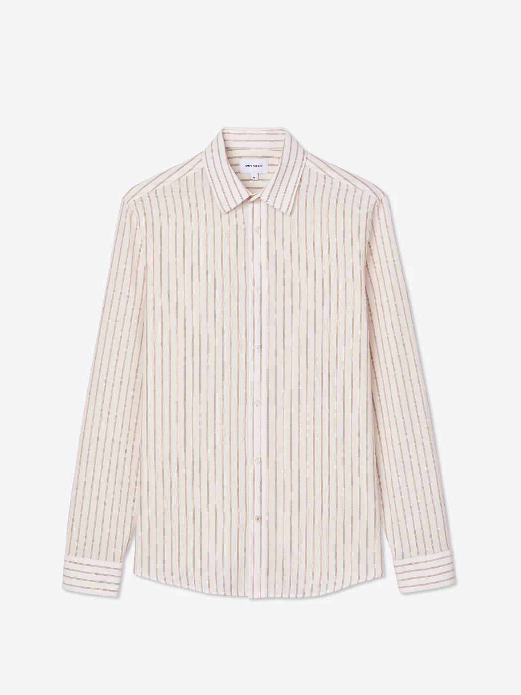 Chemise slim rayée en coton lin - Image 3