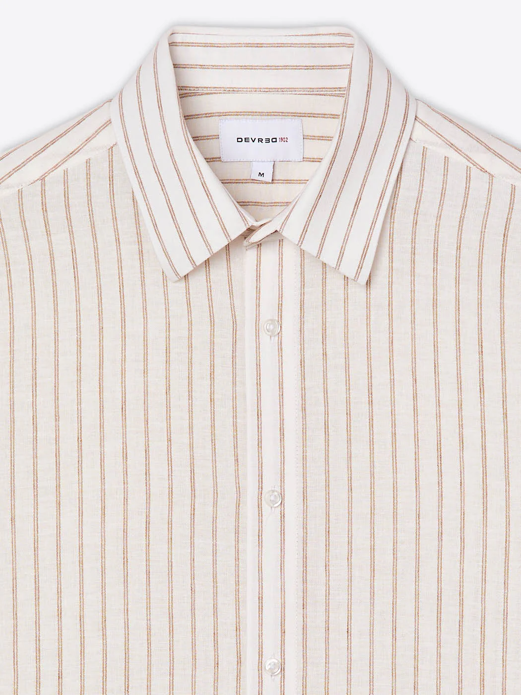 Chemise slim rayée en coton lin - Image 5