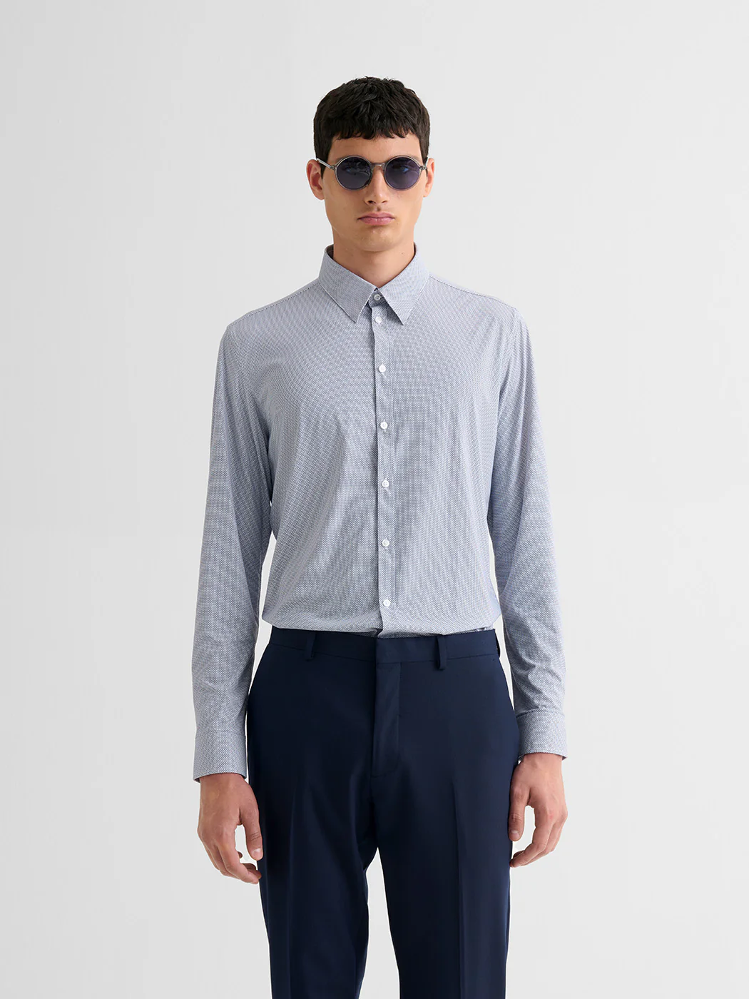 Chemise extraslim stretch Ă motif
