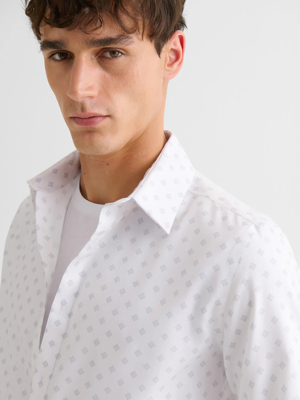 Chemise extraslim sans repassage à motif - Image 4