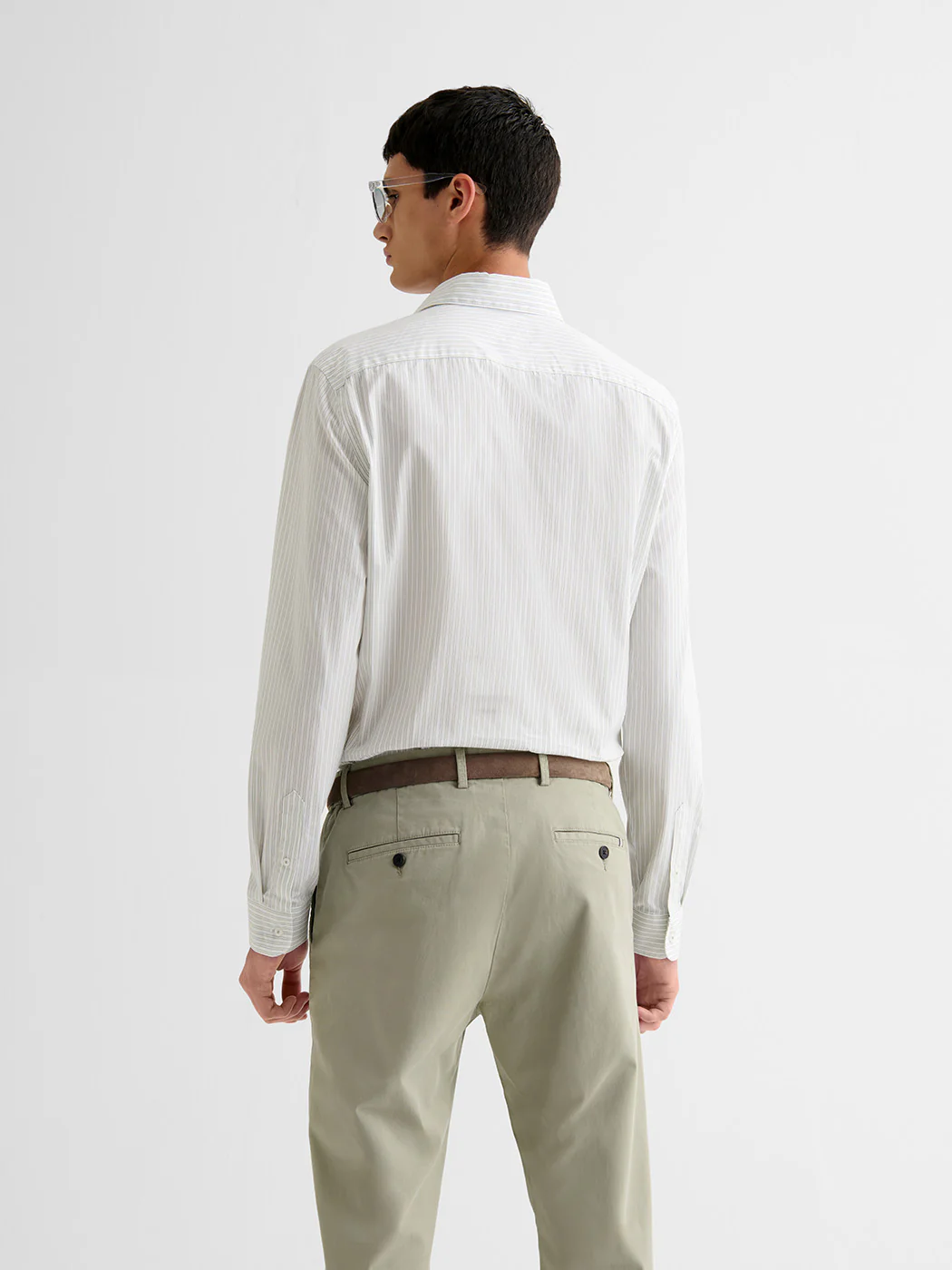 Chemise slim en coton rayée - Image 2