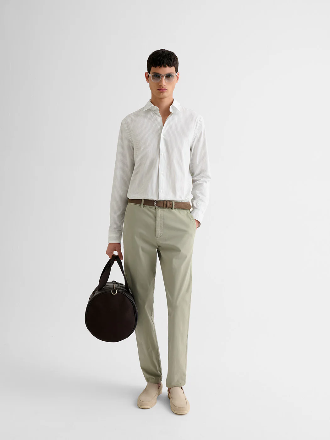 Chemise slim en coton rayée - Image 4