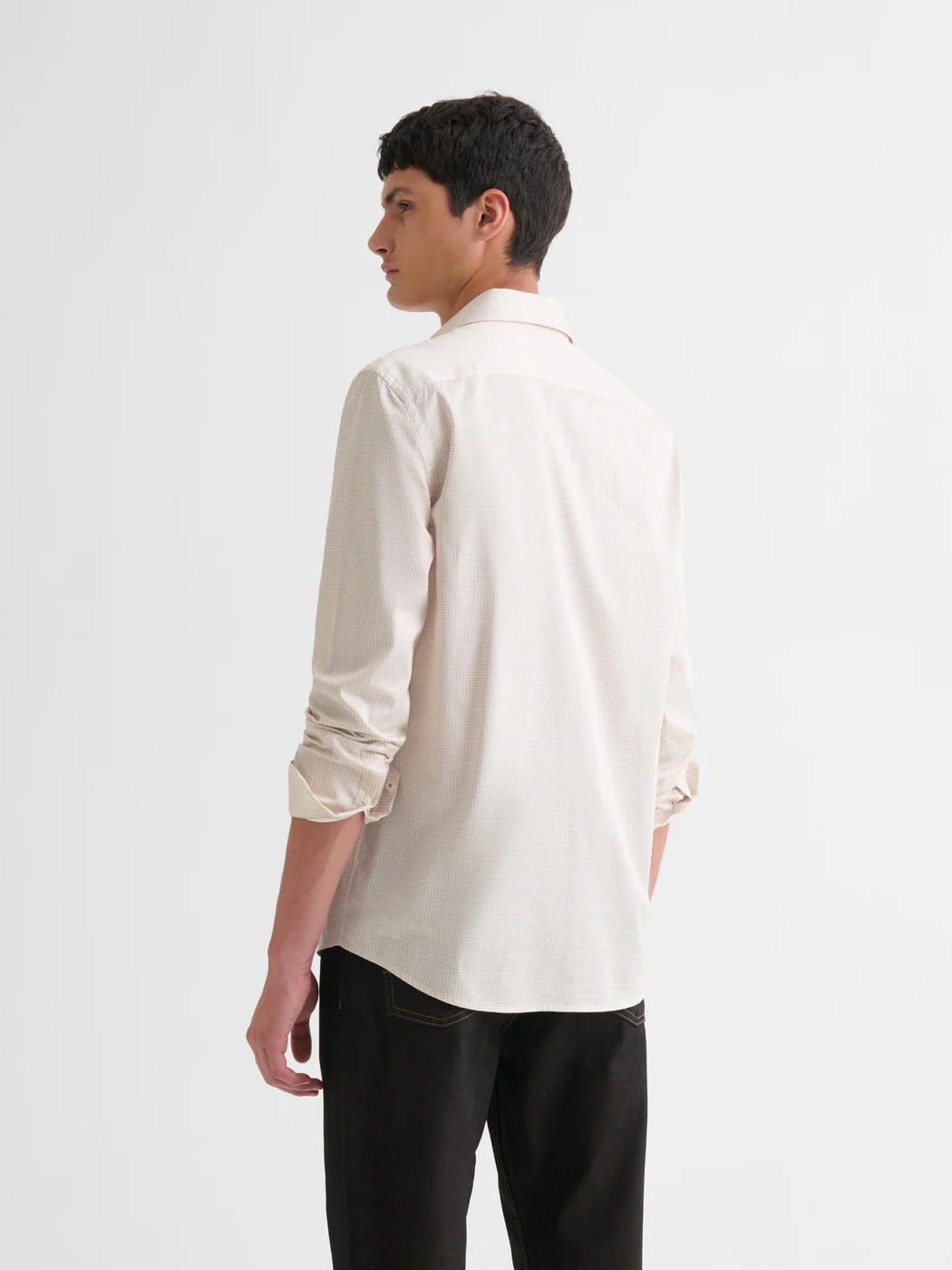 Chemise slim en coton à motif - Image 2