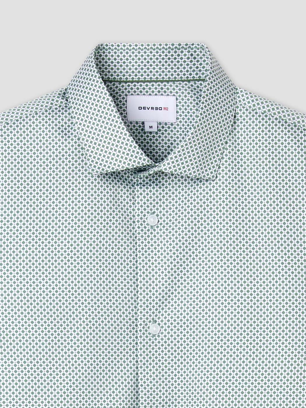 Chemise slim en coton à motif - Image 6