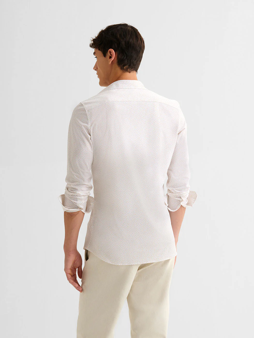 Chemise extraslim tissu traveler Ă motif - Image 2