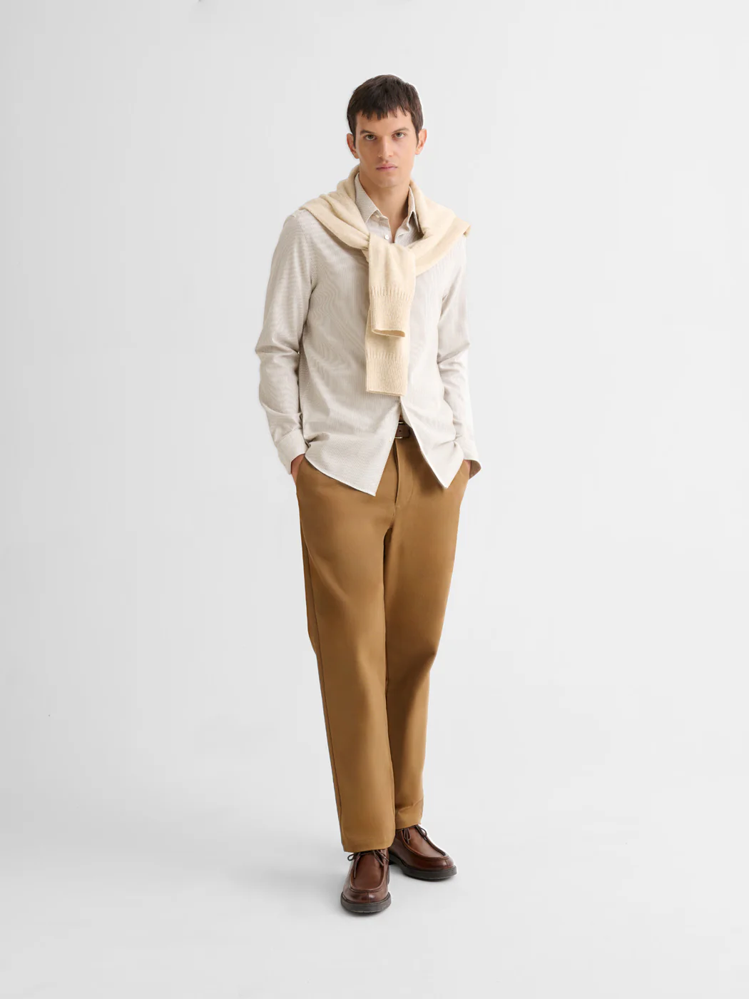 Chemise slim en coton laine - Image 4