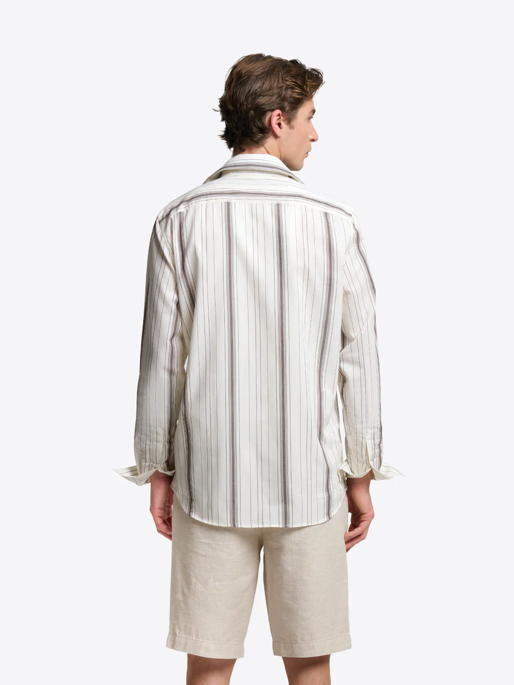 Chemise slim rayée en coton - Image 2