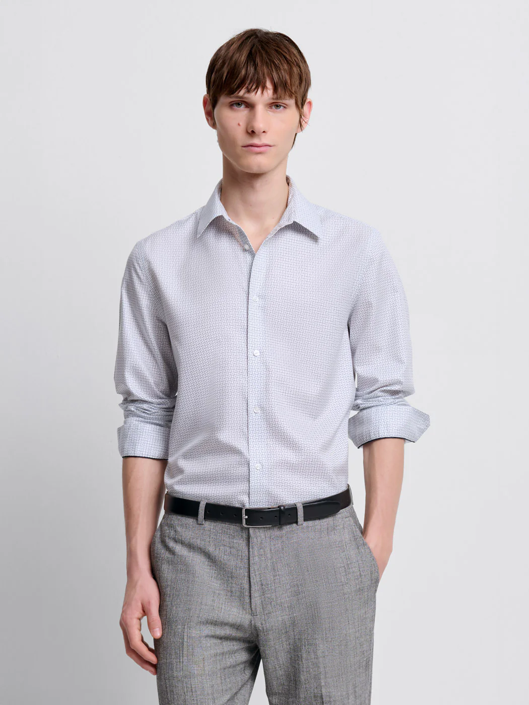 Chemise slim Ă motifs