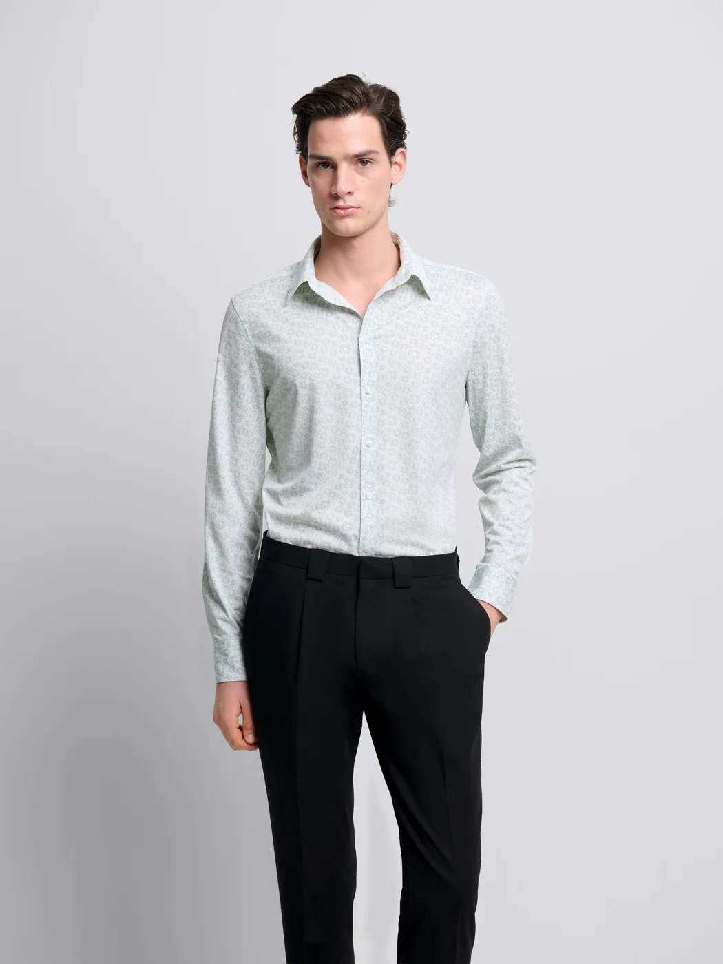 Chemise extraslim Ă motifs