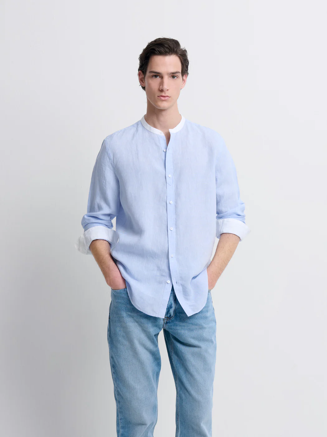 Chemise slim en lin