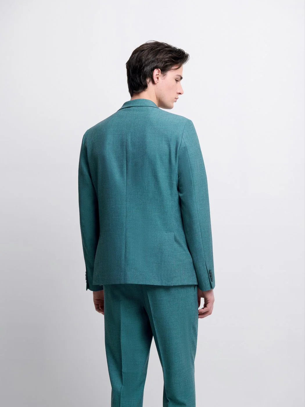 Costume 2 pièces slim bistretch bleu canard - Image 4