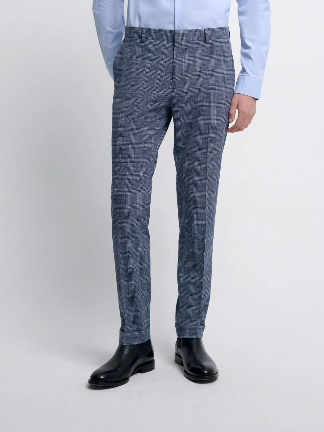 Costume 2 pièces slim bleu nuit à carreaux - Image 5