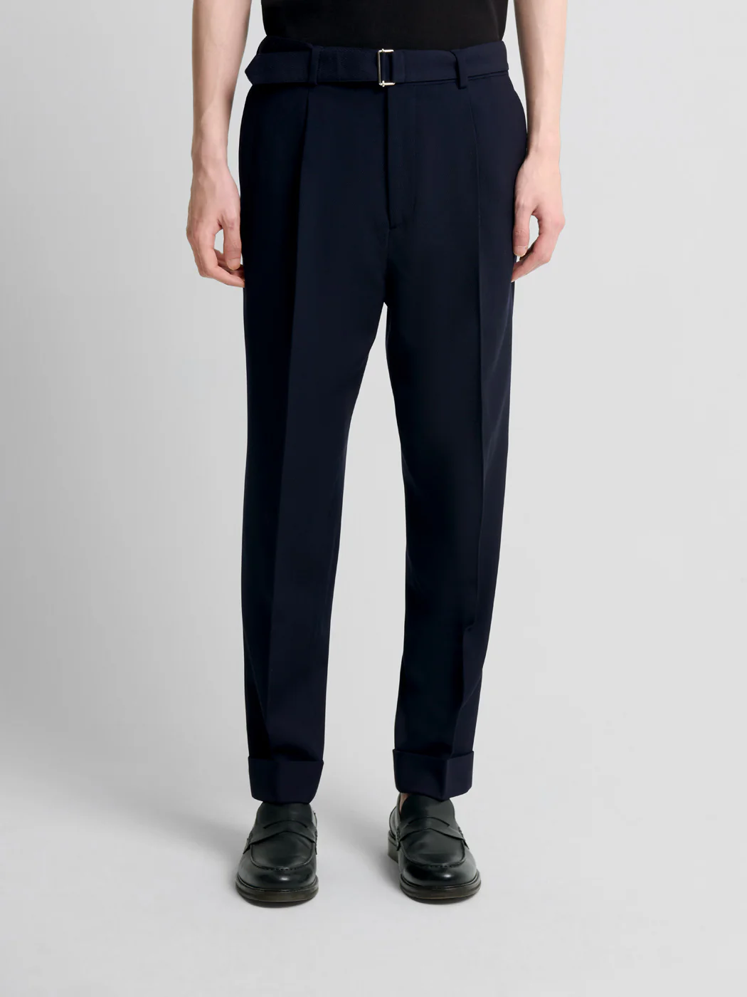 Costume croisé 2 pièces regular en laine bleu nuit - Image 6