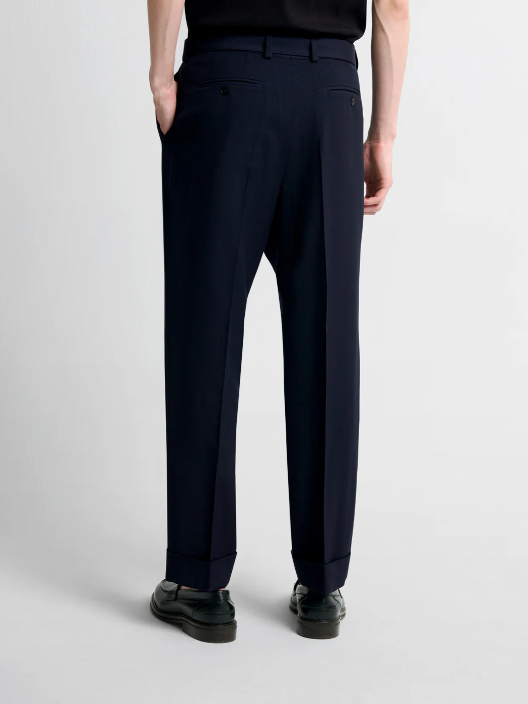 Costume croisé 2 pièces regular en laine bleu nuit - Image 7
