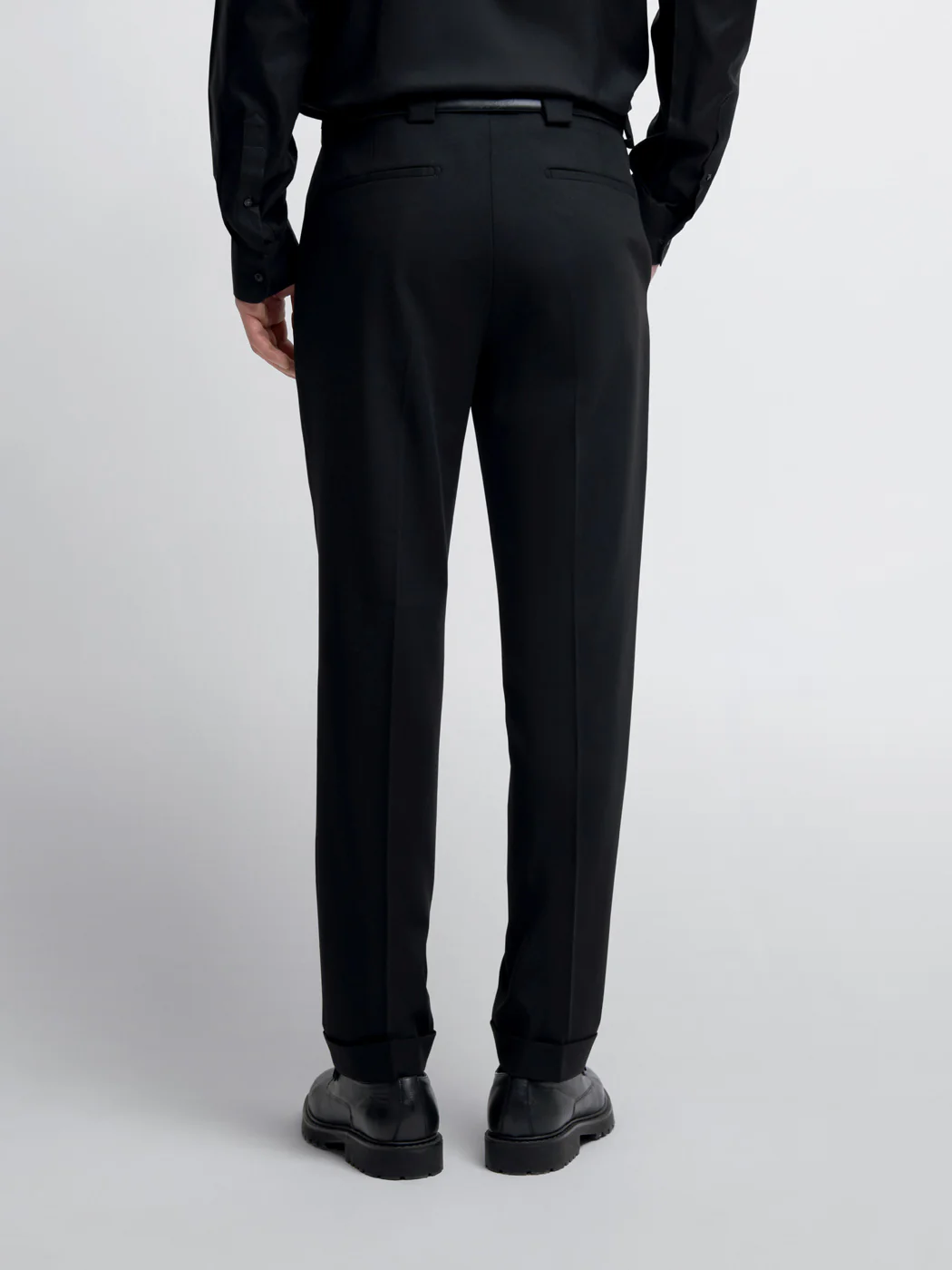 Costume croisé 2 pièces slim noir en laine - Image 6