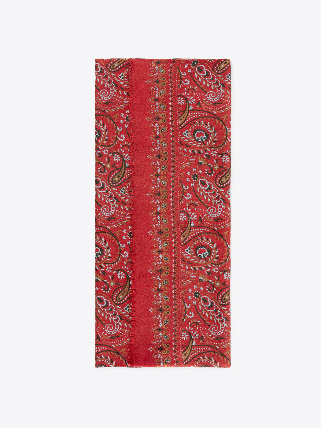 Echarpe en laine motif cachemire