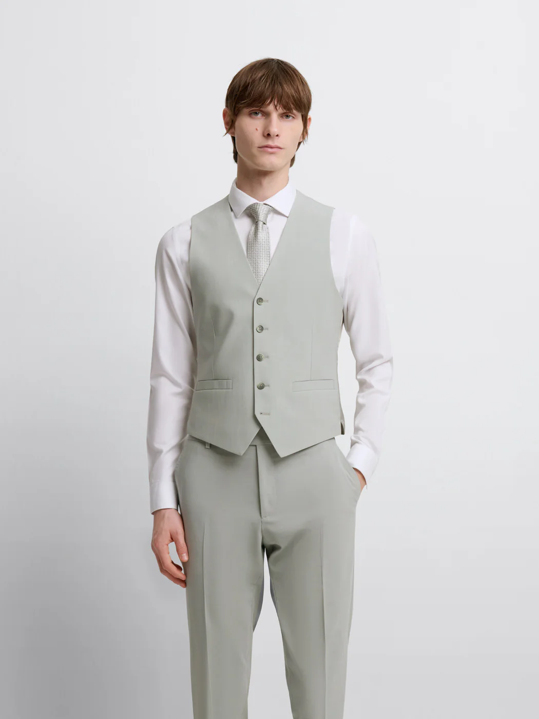 Gilet de costume en laine mélangé