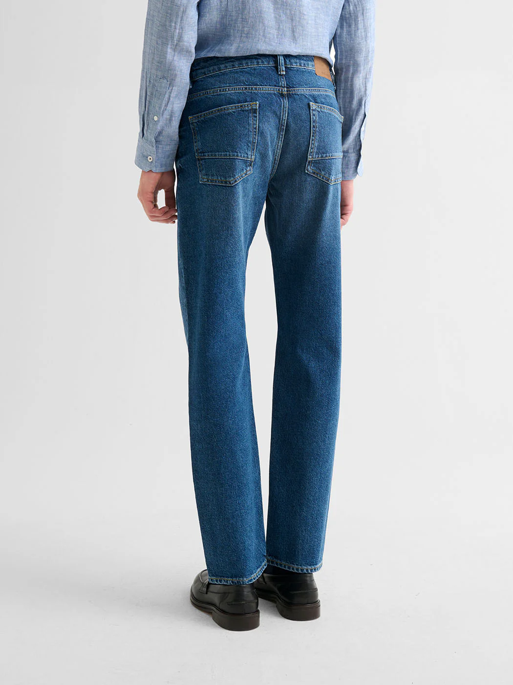 Jean denim délavé regular 100% coton - Image 3