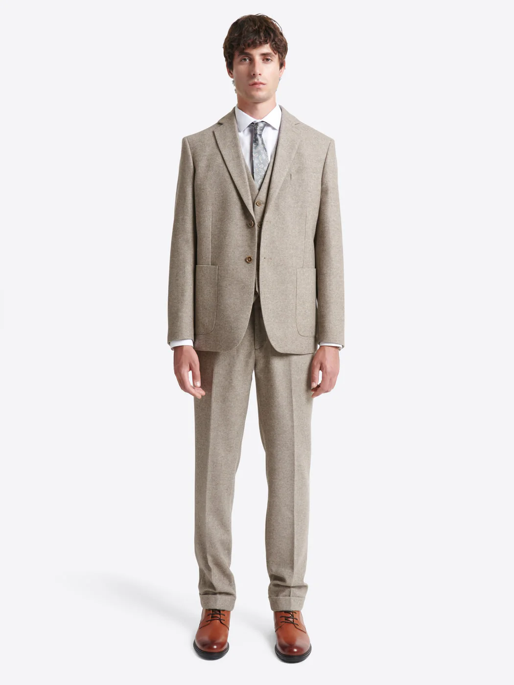 Pantalon de costume regular chiné