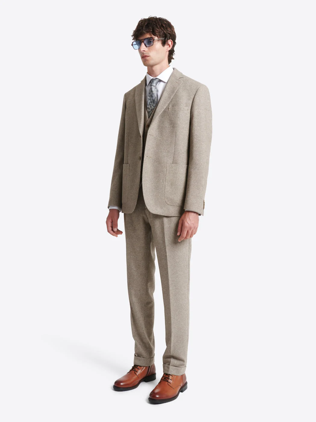 Pantalon de costume regular chiné - Image 3