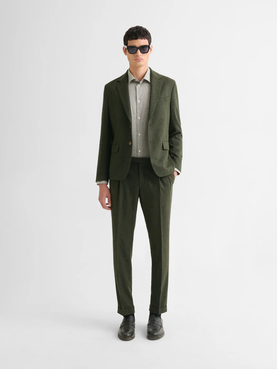 Pantalon de costume slim à pinces