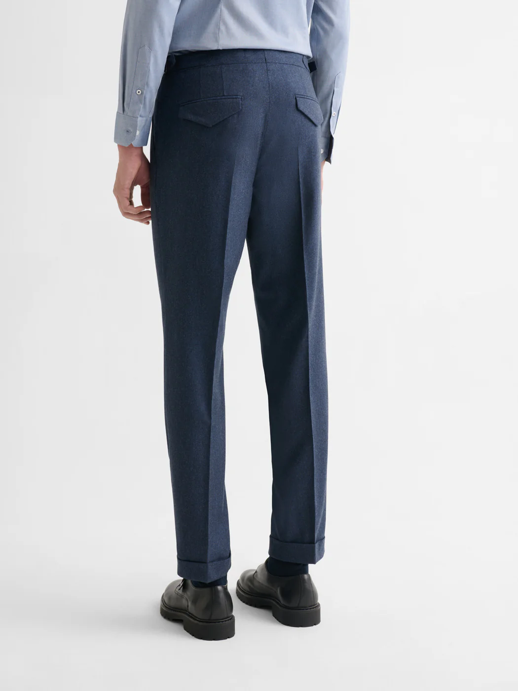 Pantalon de costume slim laine à pinces - Image 4