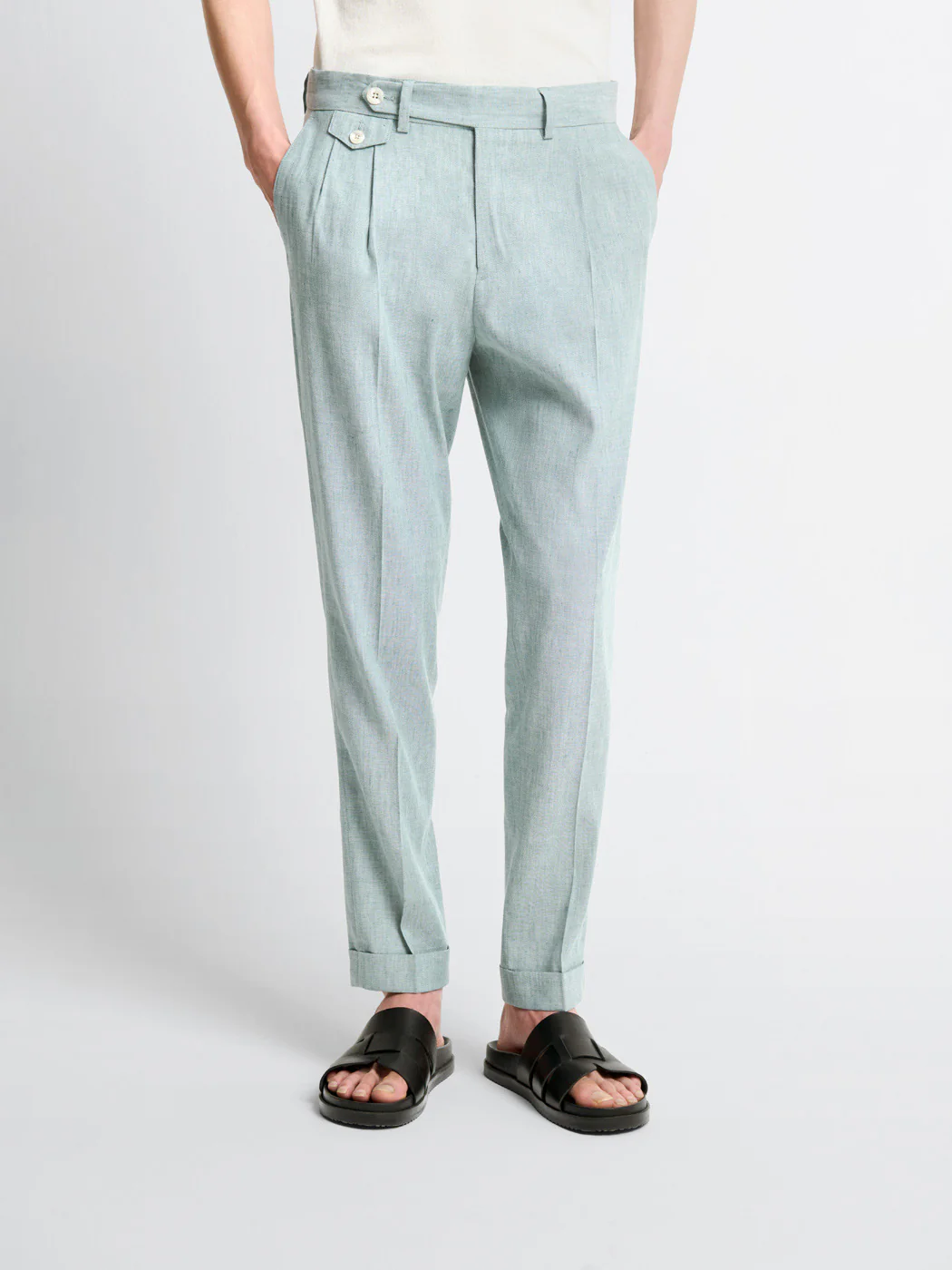 Pantalon de costume en lin mélangé - Image 2
