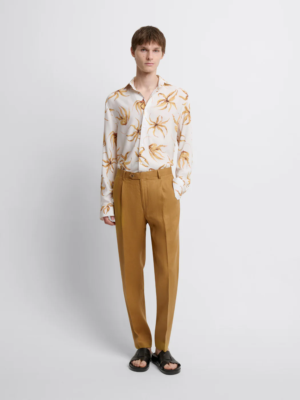 Pantalon de costume regular en lin