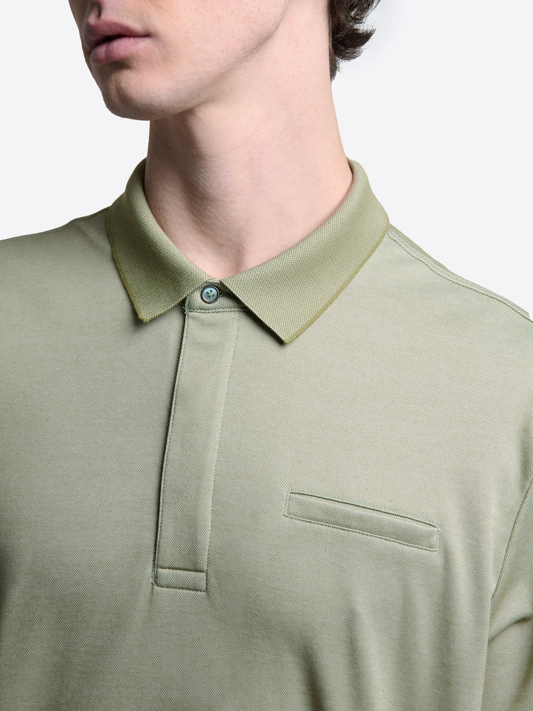 Polo col boutonné maille chinée - Image 5