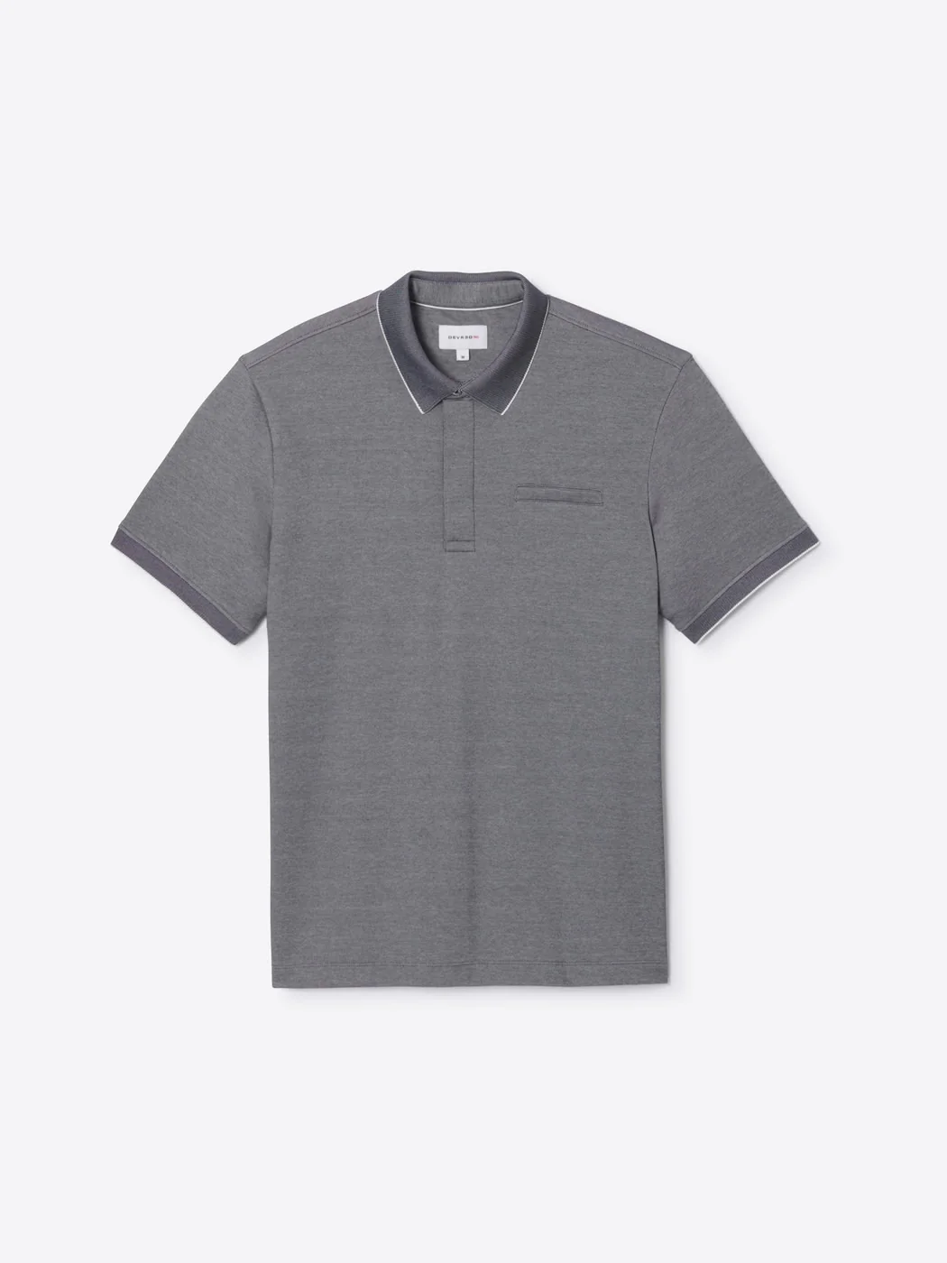 Polo col boutonné maille chinée - Image 3