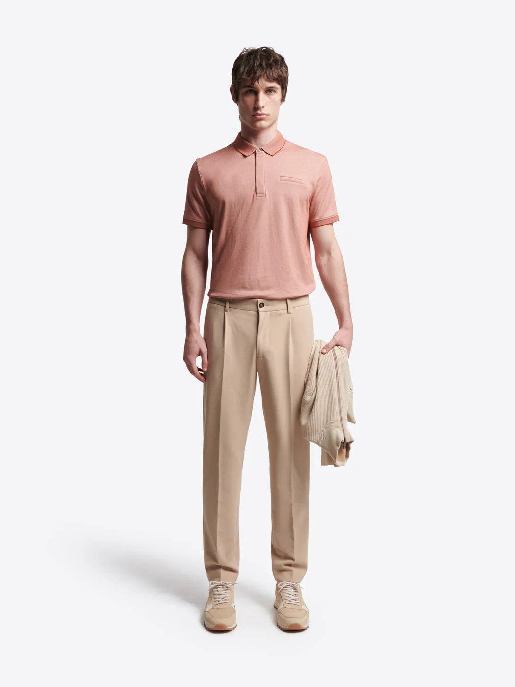 Polo col boutonné maille chinée - Image 4