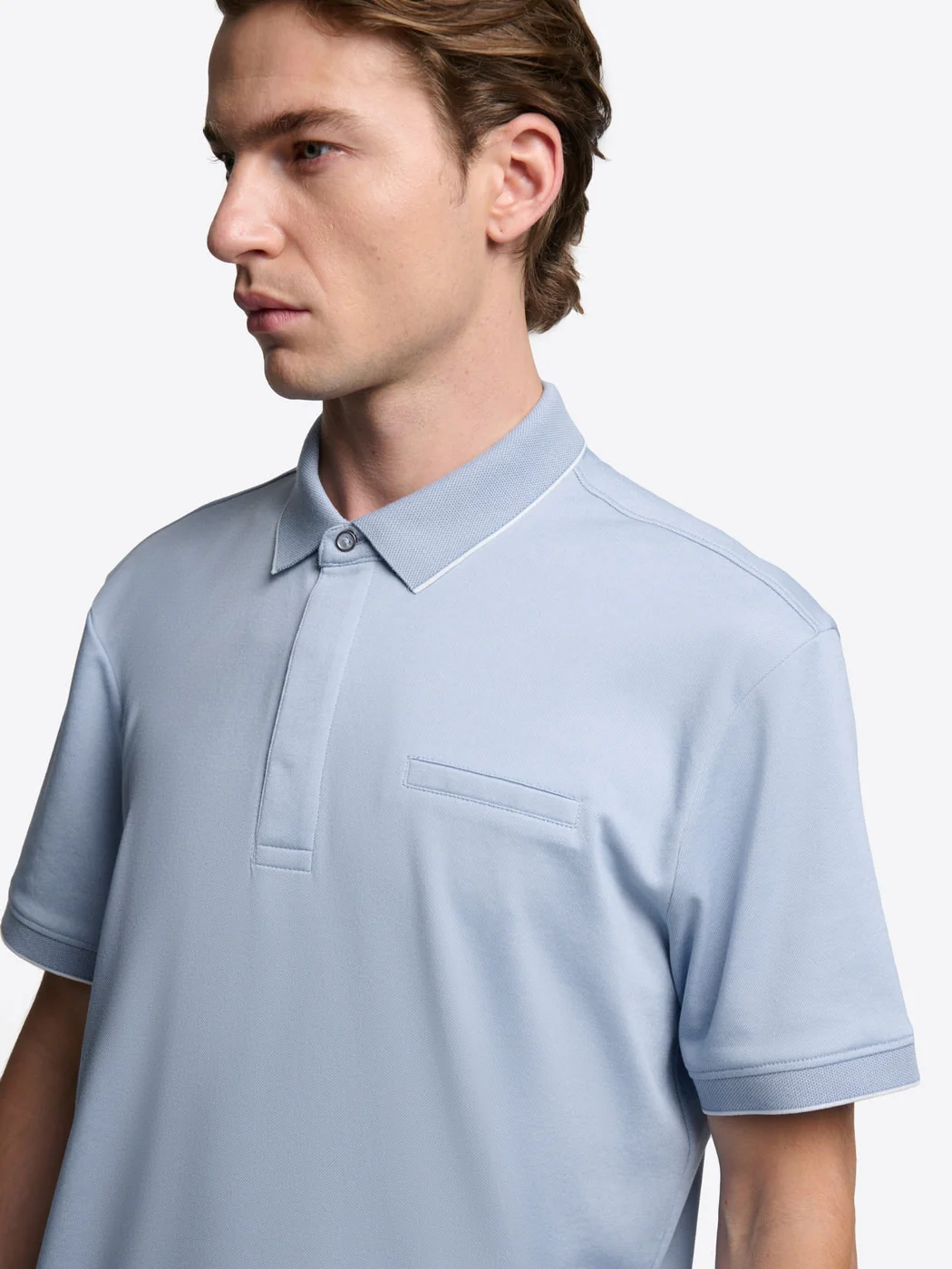 Polo col boutonné maille chinée - Image 5