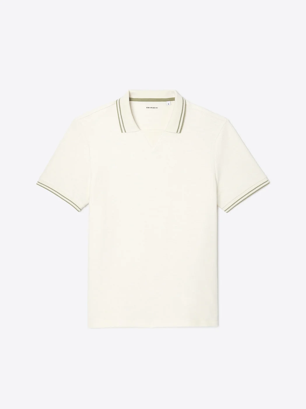 Polo col contrasté en coton - Image 3