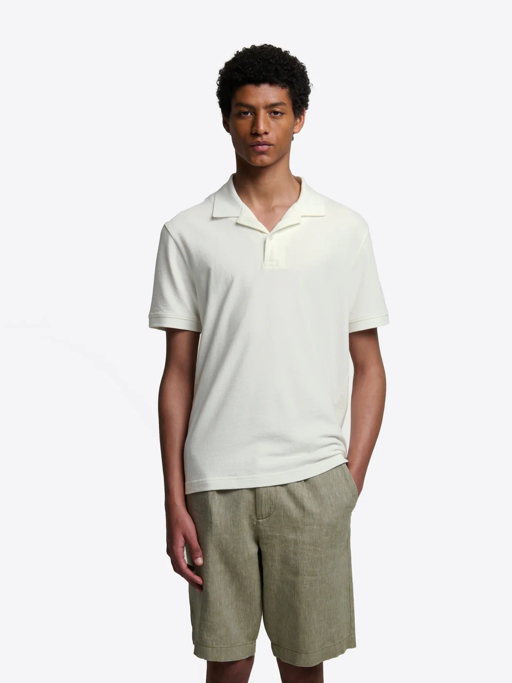 Polo col requin en coton