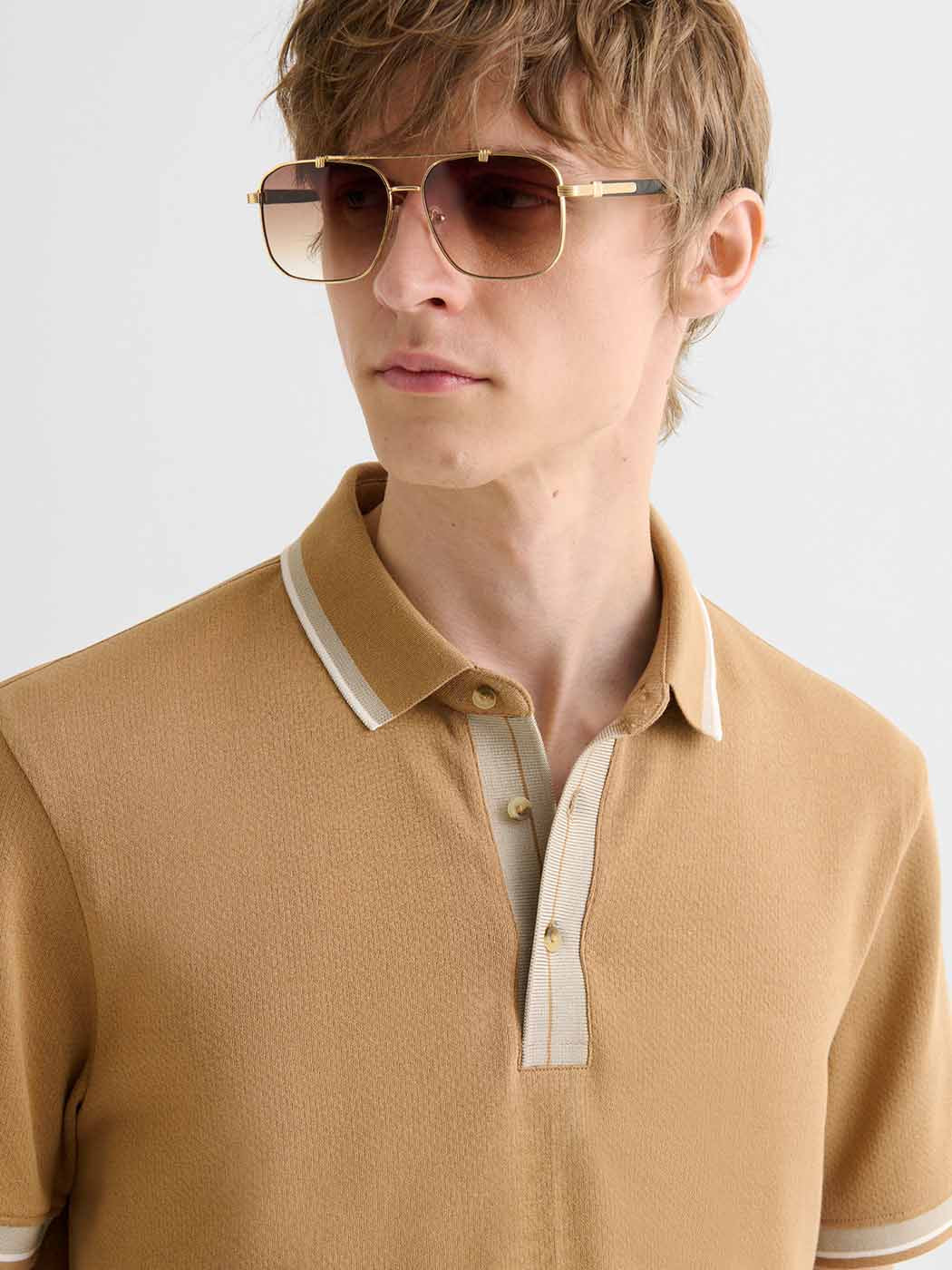 Polo boutonné en coton - Image 5