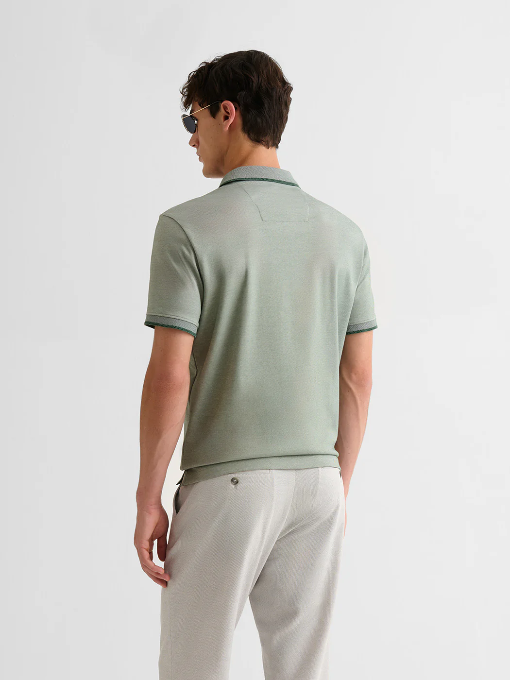 Polo boutonné chiné - Image 2