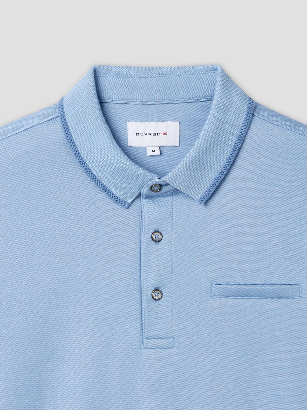 Polo boutonné chiné - Image 6